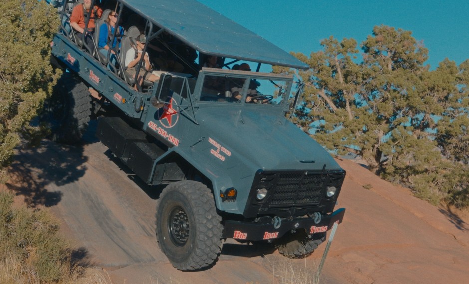 truck on steep hill